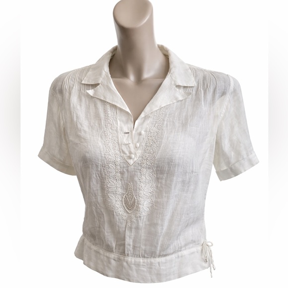Vintage Tops - Vintage 1910 muslin blouse